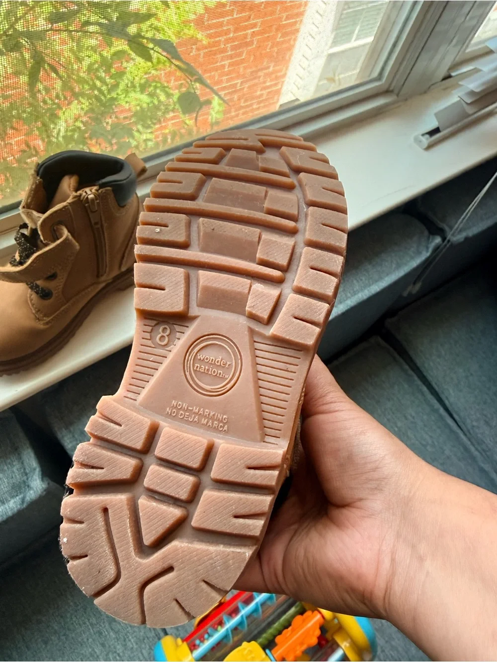 Kids Brown Work-Style Boots - Classic Tan wonder nation